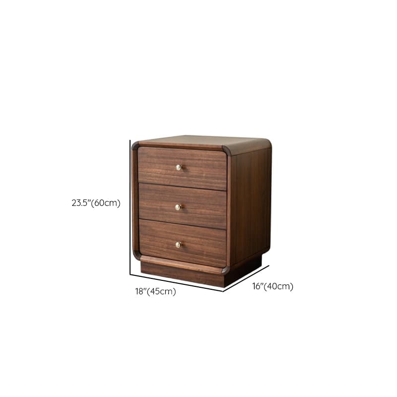 Cocoa Stylish Drawer Storage Nightstand with Walnut Countertop thumbnail 11