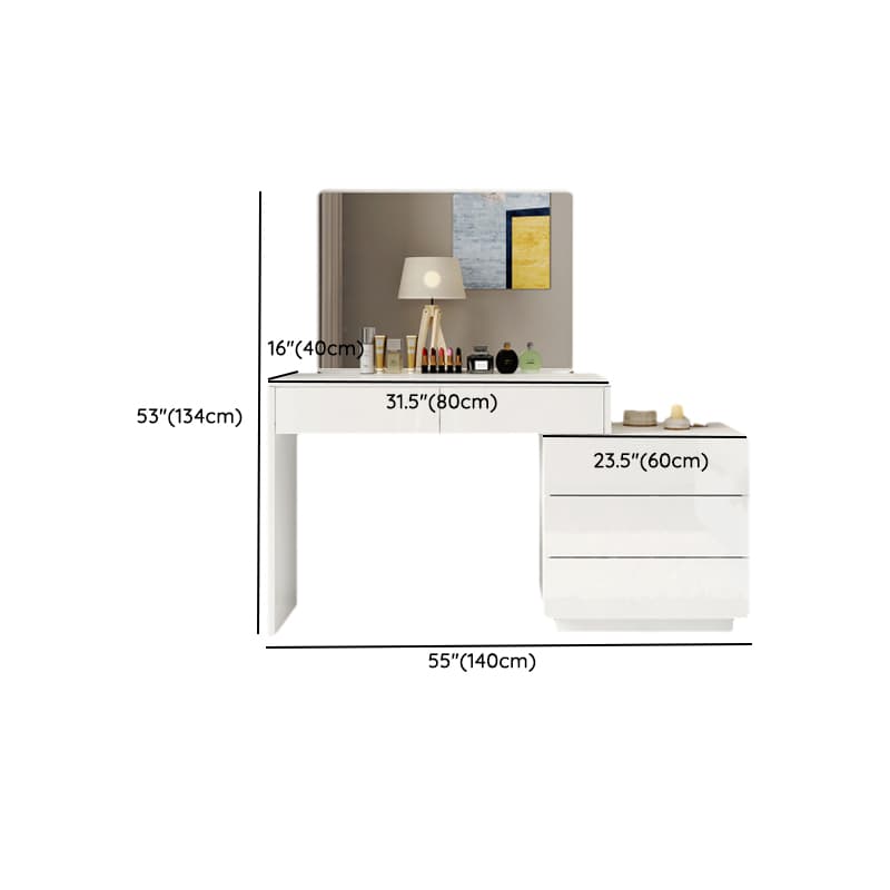 Scalable Manufactured Wood Push-Pull Bedroom Floor Vanity, No Suspended thumbnail 9