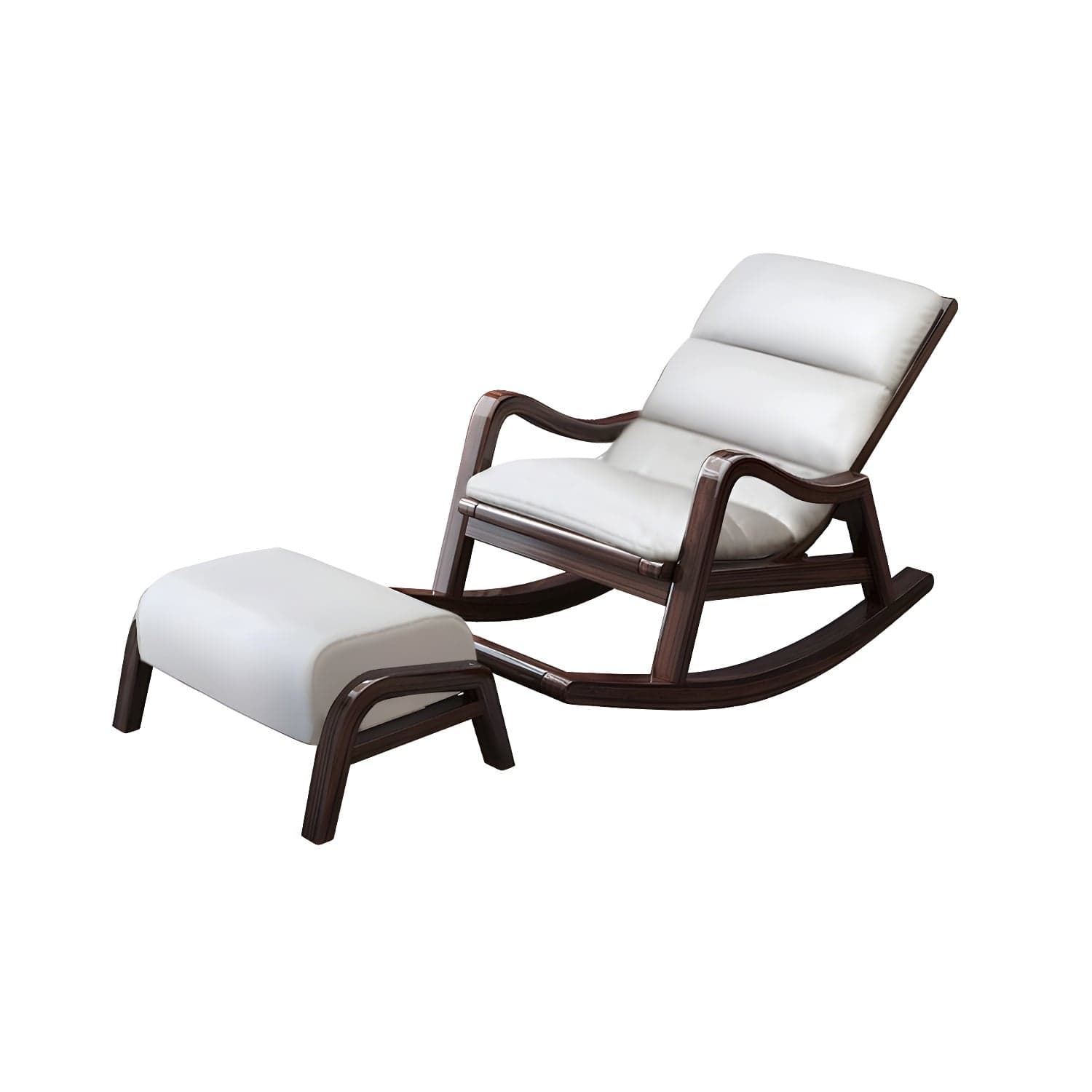 Reclining Solid Wood Living Room with Dark Legs Traditional Rocking Chair thumbnail 1