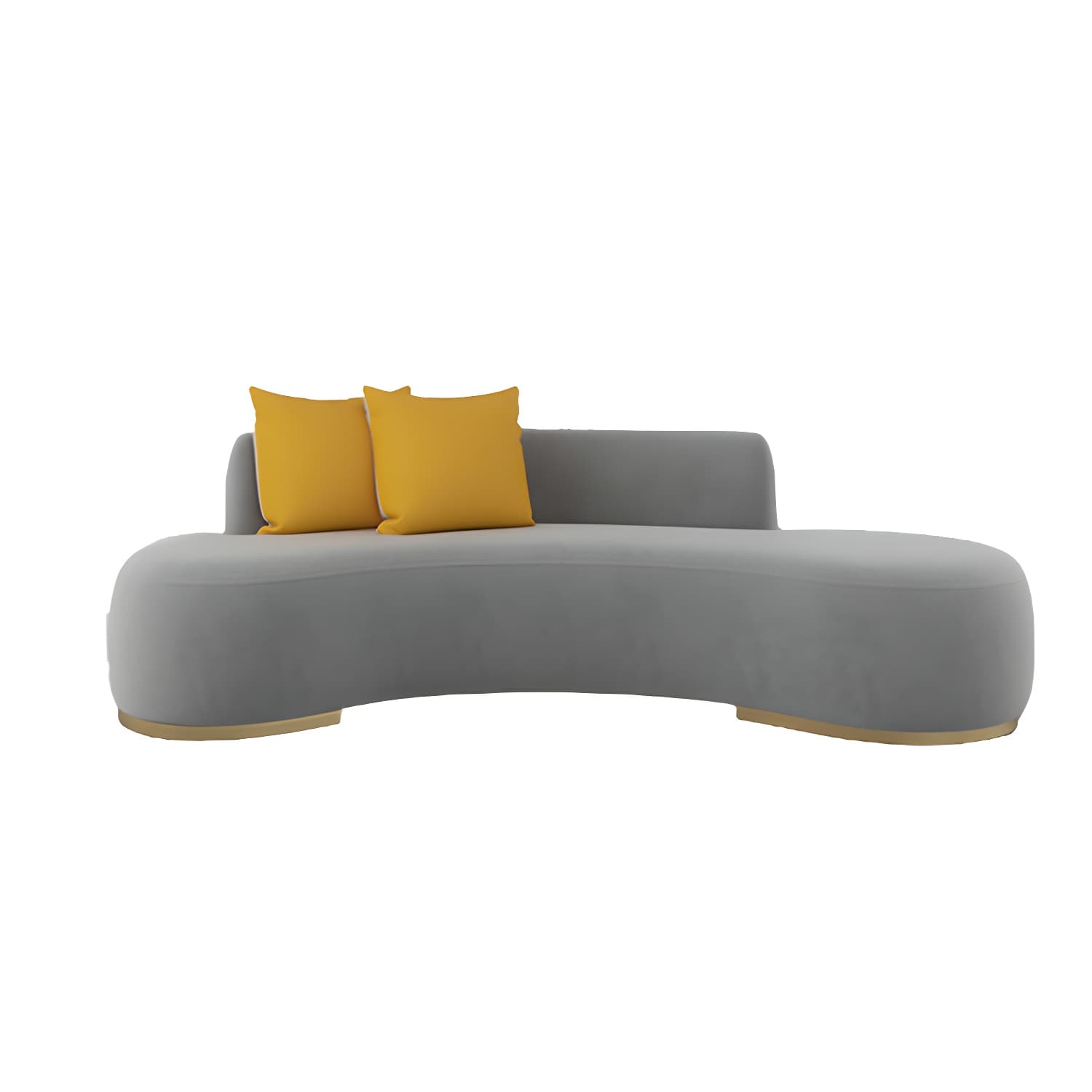 Contemporary Curved Sofa with Tight Back Standard Armless Sofa for Living Room thumbnail 10