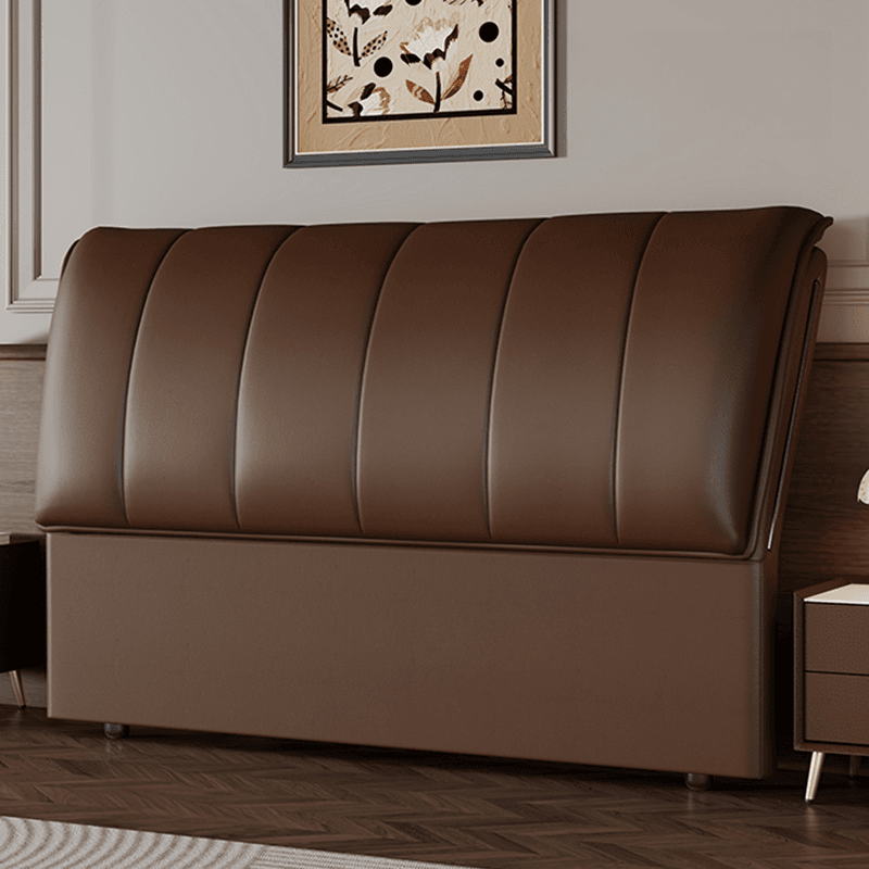 Trendy Panel Headboard in Natural Wood with No Distressing, Rectangle Shape for Queen/Full Bed, Featuring Sponge Upholstery and Standard Height thumbnail 3