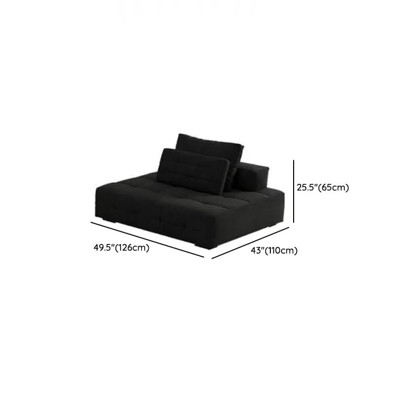 Cotton Midnight Black Standard/Single Sofa with Armrest and 4/3/1 Pillows thumbnail 16