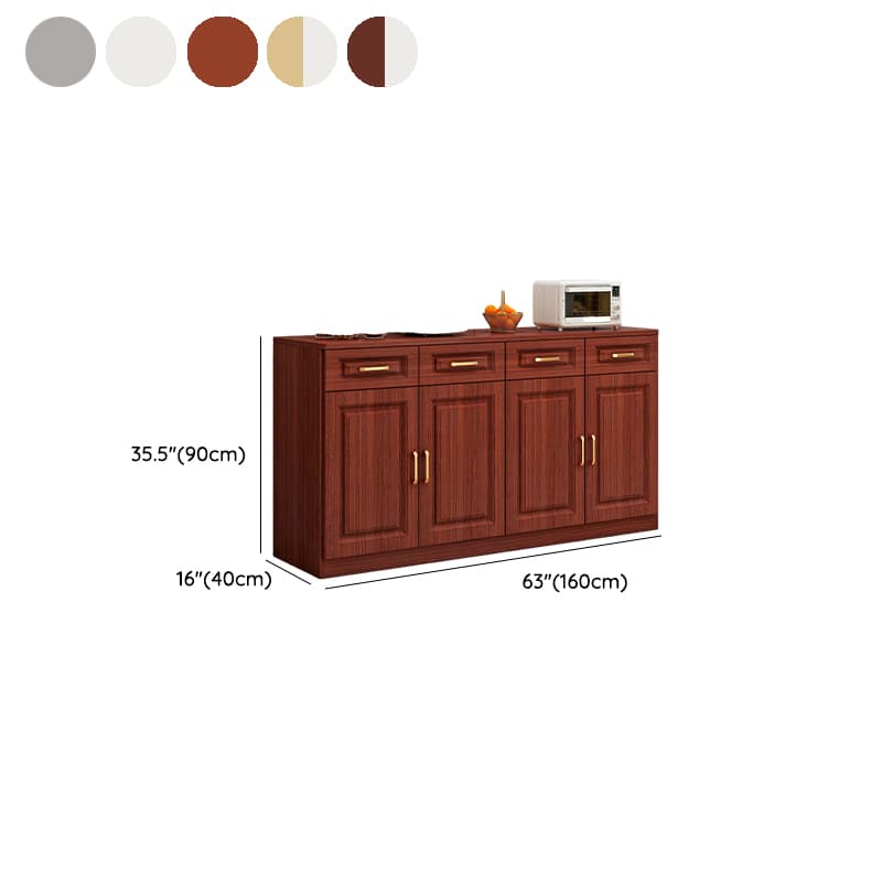 Modern Wood Sideboard Credenza with Drawers and Interior Shelves thumbnail 21