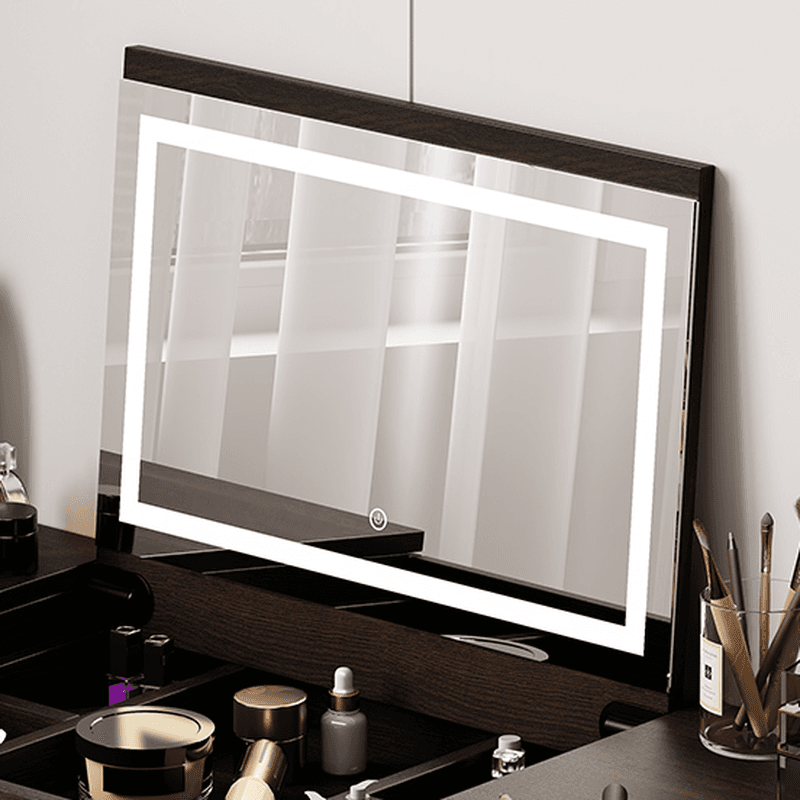 Space-saving Vanity Set with 7/11 Drawers, Lighting, Dividers, 2-in-1 Design, and Adjustable Touch Brightness thumbnail 6
