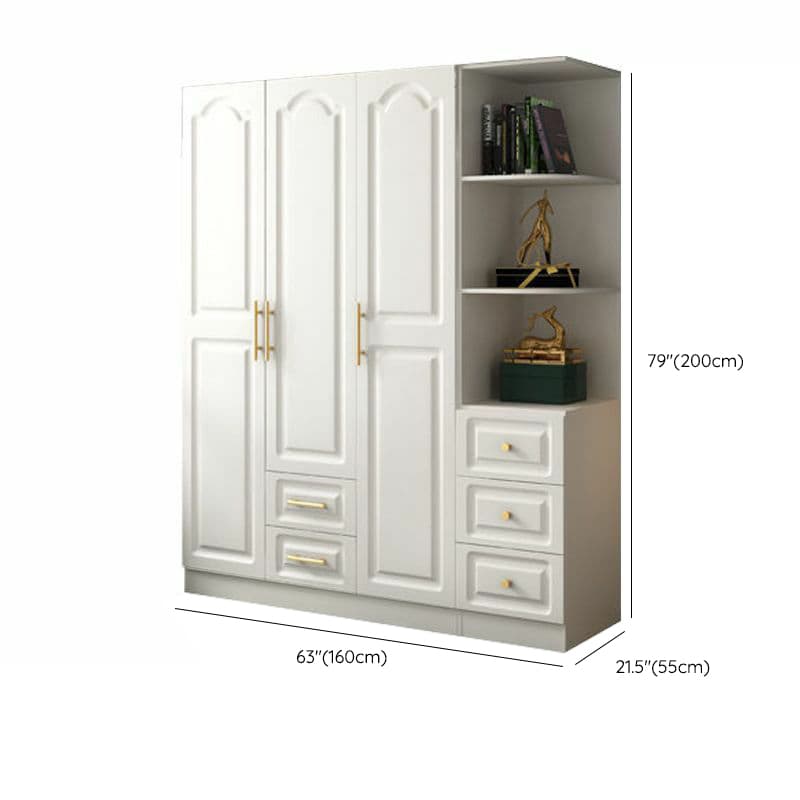 Contemporary Wood Chalk Wardrobe Closet with Interior Shelves&Clothing Rack&3-Drawer/6 Drawers/5-Drawer thumbnail 21