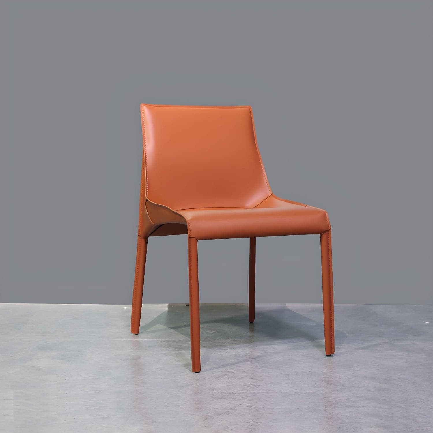 Designer Style Leather Dining Chair Matte Finish Parsons Dining Side Chair thumbnail 8