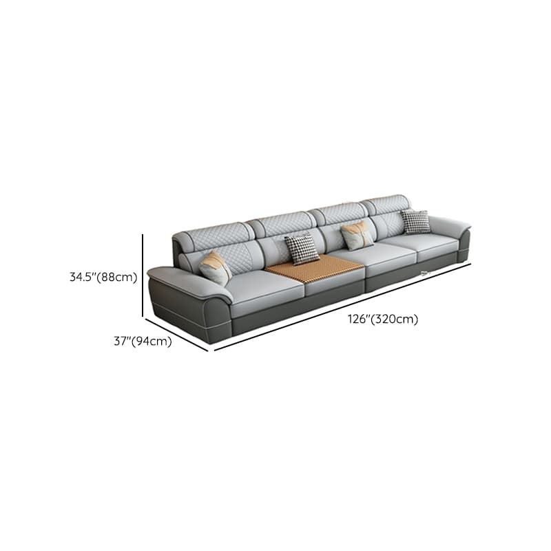 Modern Simple Style Straight/L-Shape Horizontal/Reversible Sofa Couch/Sofa Chaise in Grey with Water-resistant and Pillow Top Arm, 2-piece/3 Pc thumbnail 17