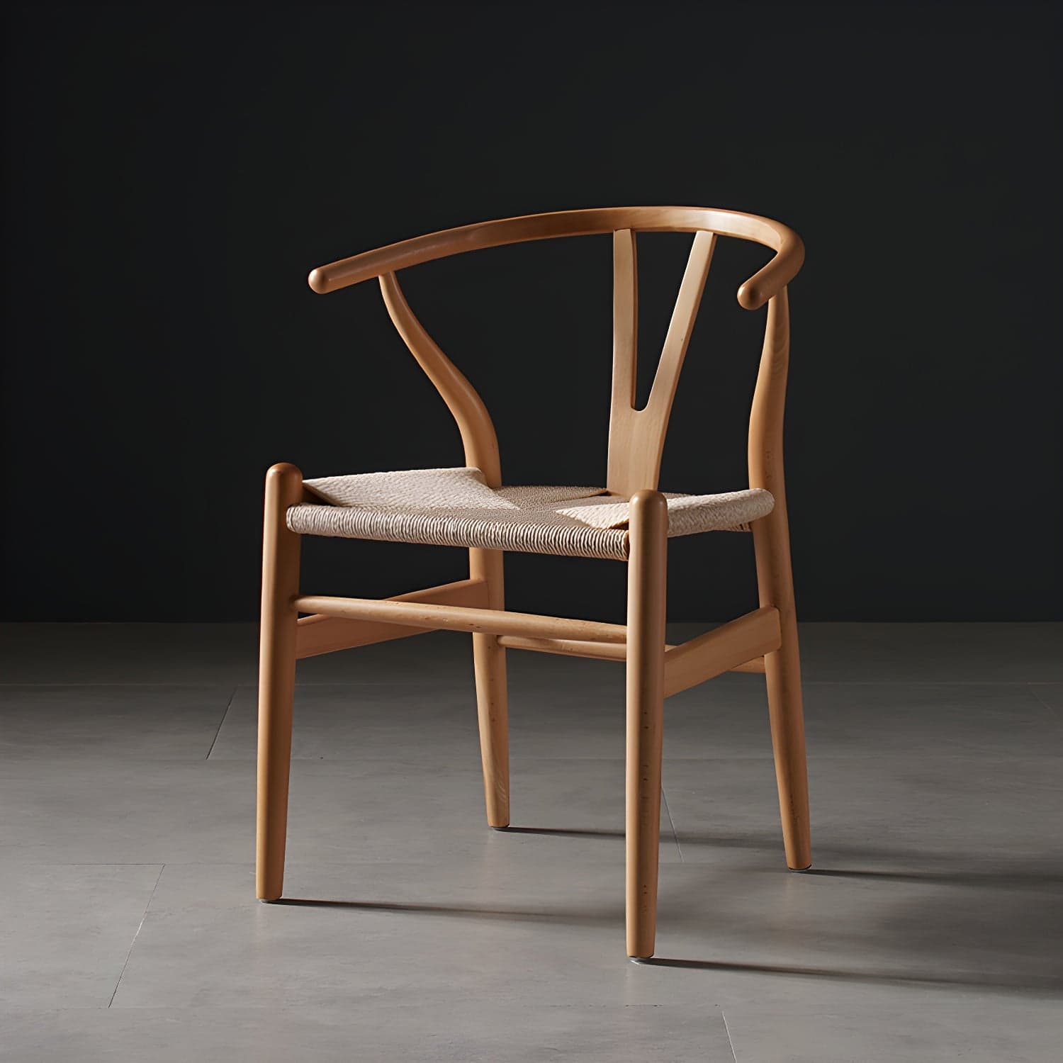 Scandinavian Style Wood Dining Chair Dining Room Wishbone Chair with Arm thumbnail 16