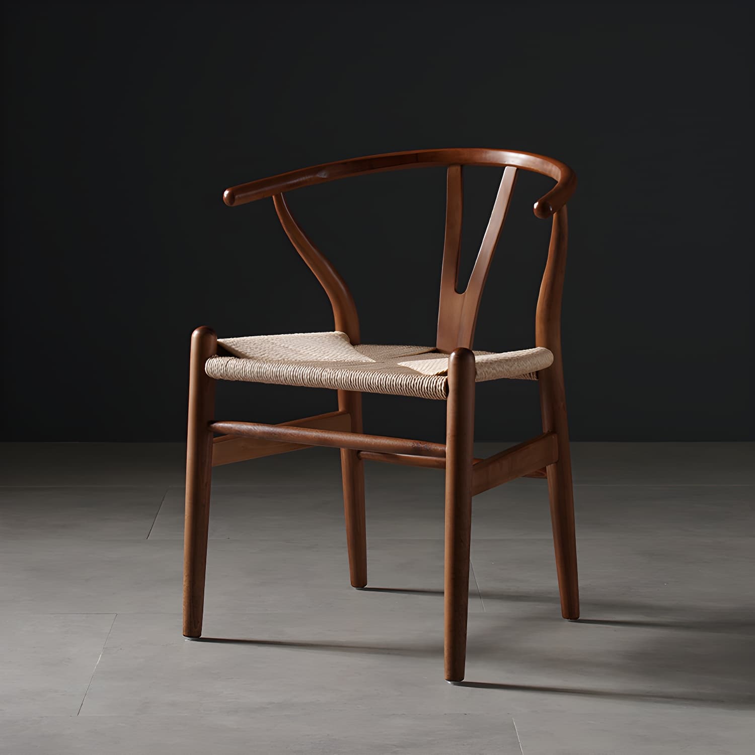 Scandinavian Style Wood Dining Chair Dining Room Wishbone Chair with Arm thumbnail 14