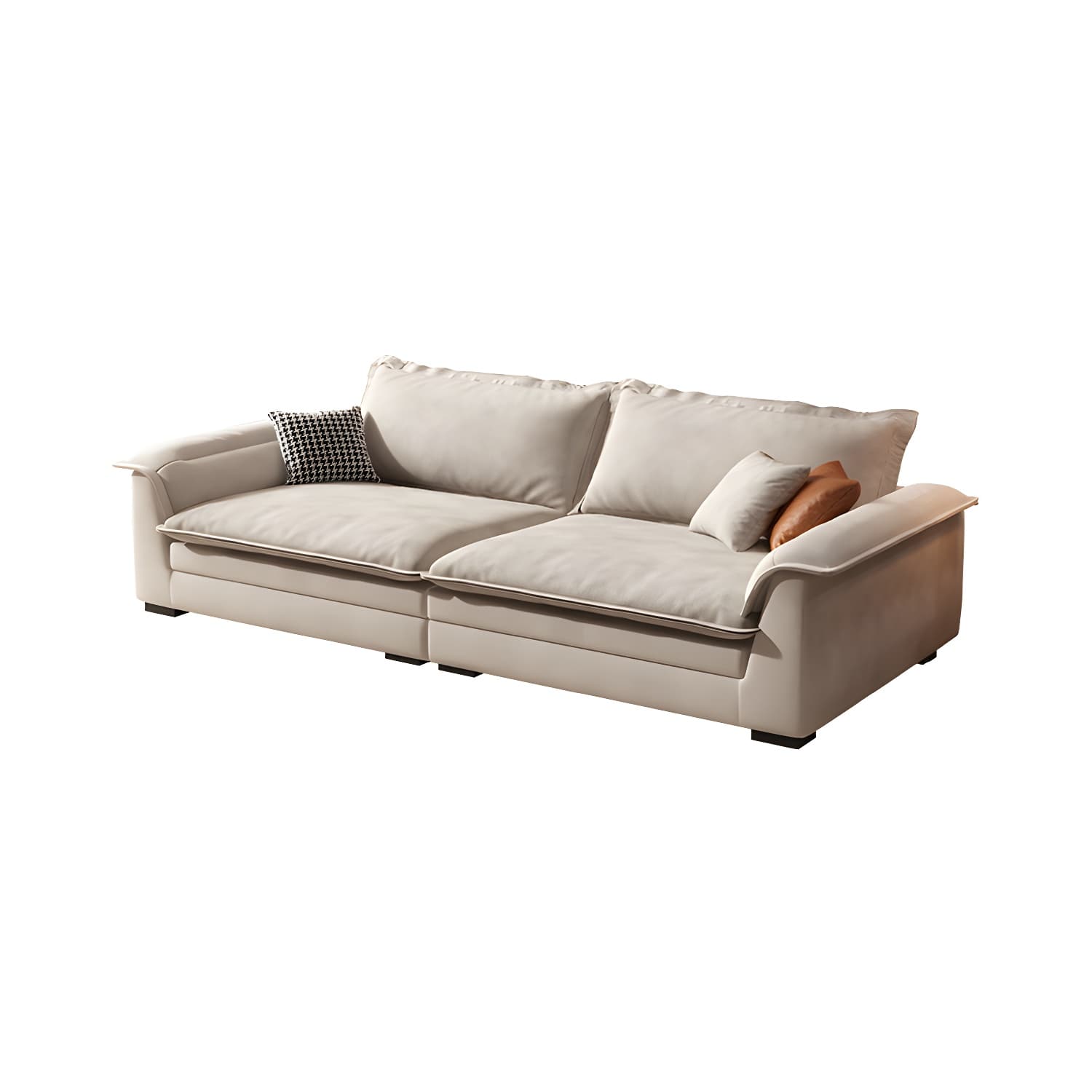 Contemporary Style Wood Frame Pillow Top Arm Sofa For Living Room thumbnail 5