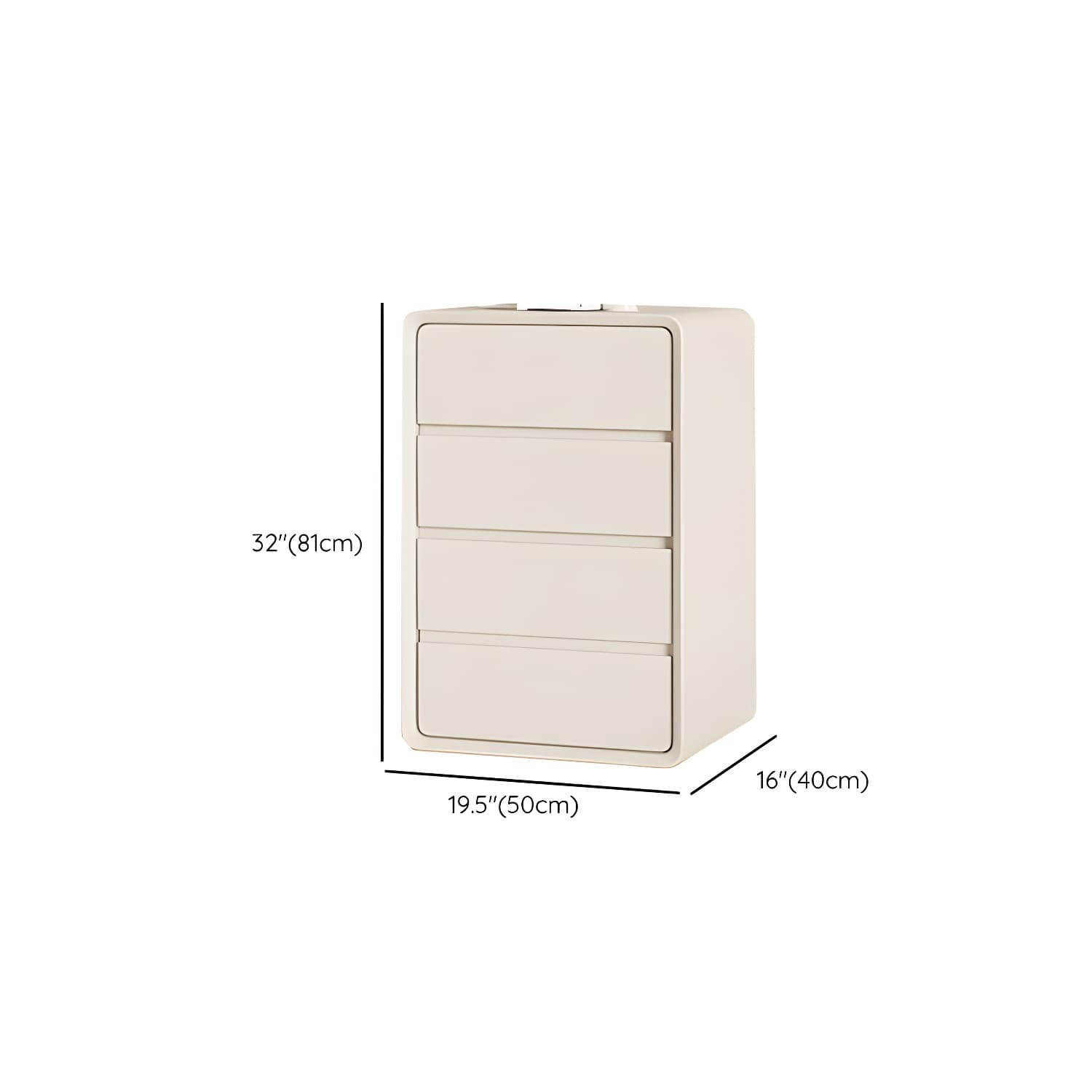 Narrow Modern White Wood Dresser with Soft Close Drawers for Living Room thumbnail 14