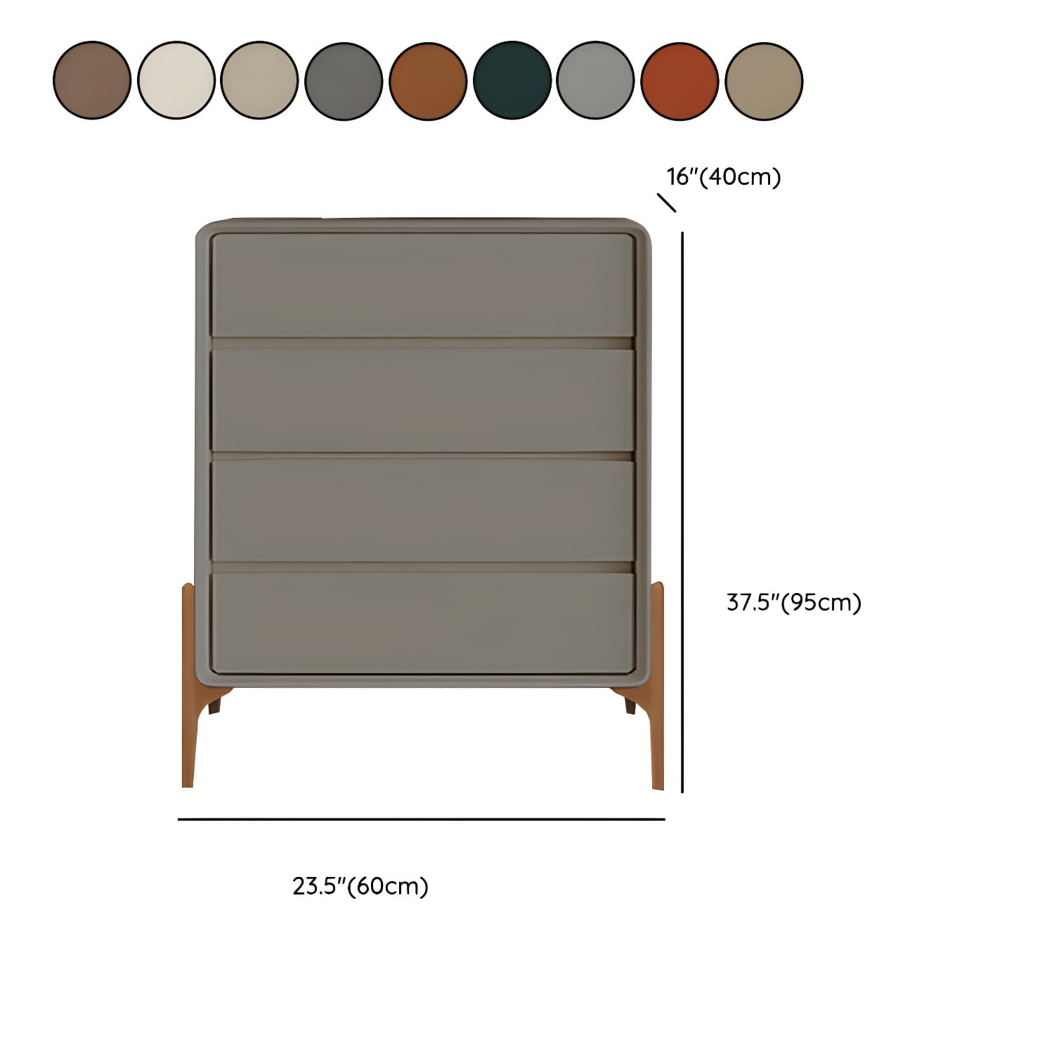 Modern Oak Wood And Leather Exterior Bachelor Chest with Soft-Close Drawers - Vertical Orientation - image 20