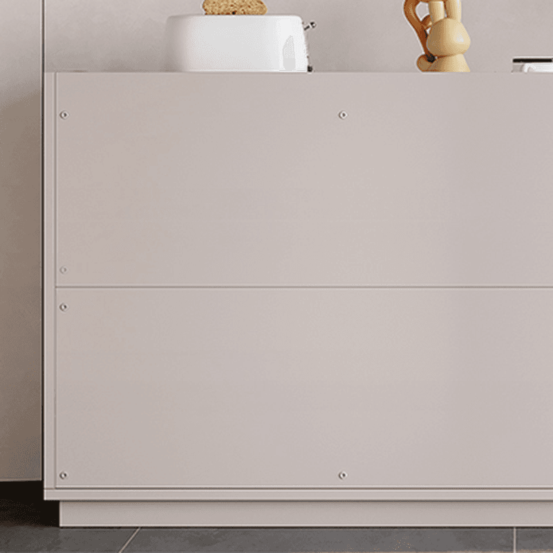 Simple Sideboard with 3 Drawers, Hutch Cabinets, Standard/Narrow/Wide Sizes, 1 Shelf, Sintered Stone Countertop, and 2/3/Single Doors thumbnail 7