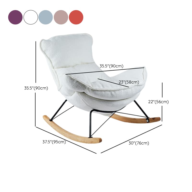 Comfortable Upholstered Rocking Chair with Solid Wood Frame for Modern Home Decor thumbnail 18