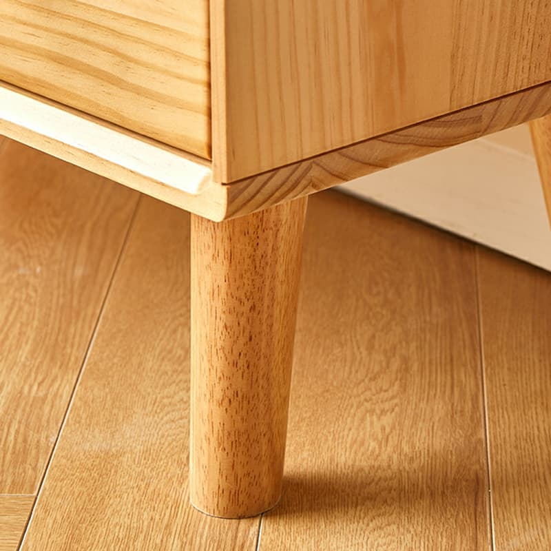 Modern TV Stand with Wood Material & Low Height Featuring Drawers thumbnail 9