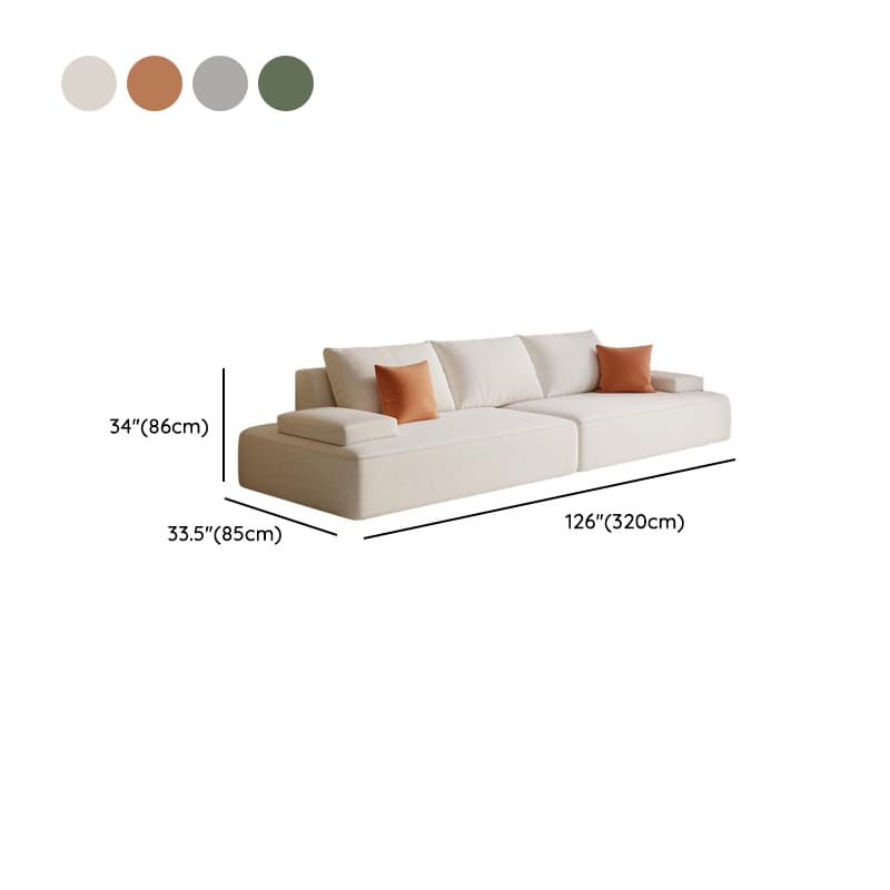 Tear Resistant Sofa Couch in Grey/Olive Green/Ivory with 5 Pillows thumbnail 12