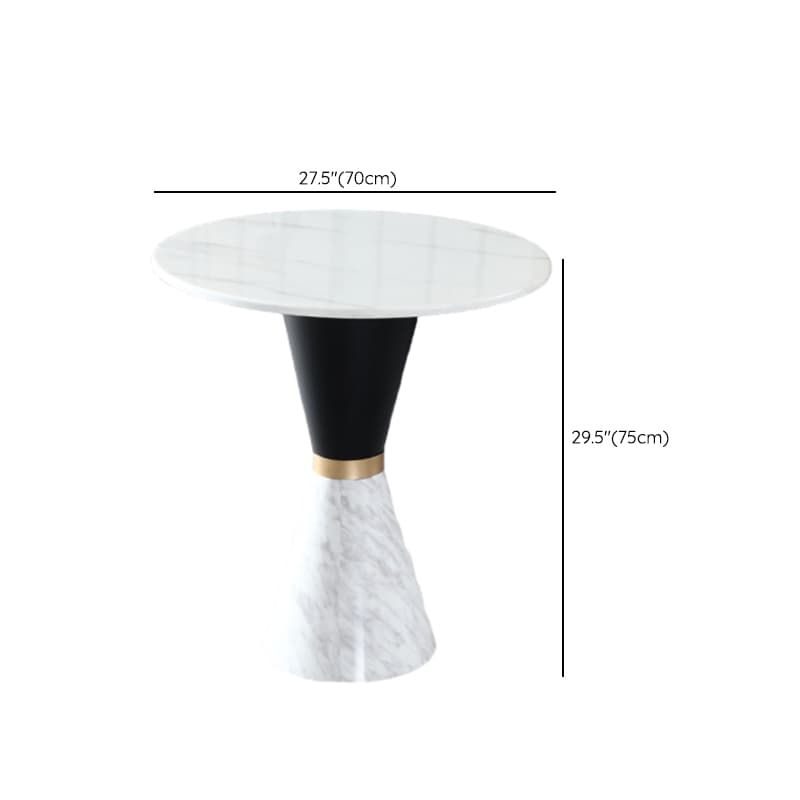 Glamorous Rounded Stone Dining Table for 2, Scratch-proof and Fixed Mechanism thumbnail 26