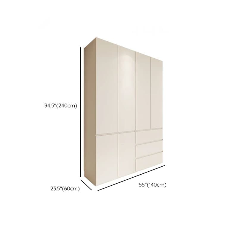Beige Manufactured Wood Independent Wardrobe Closet with Soft Close Drawer, Soft Close Door, Interior Shelves, and Articulated Mechanism thumbnail 12