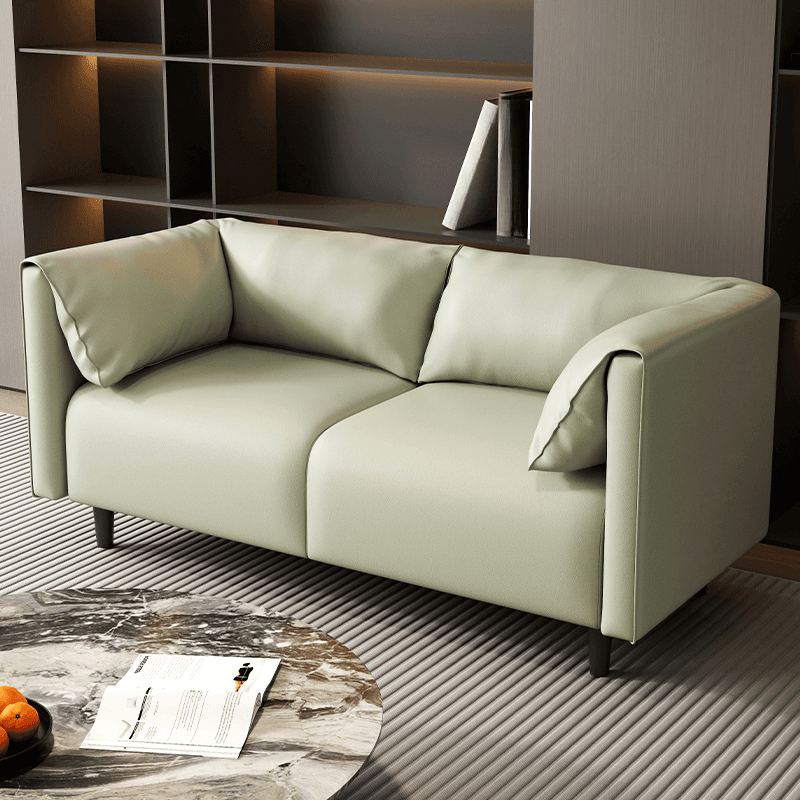 Drawing Room Loveseat with Light Gray/Olive Green/Amber Color Upholstery and Armrest thumbnail 7