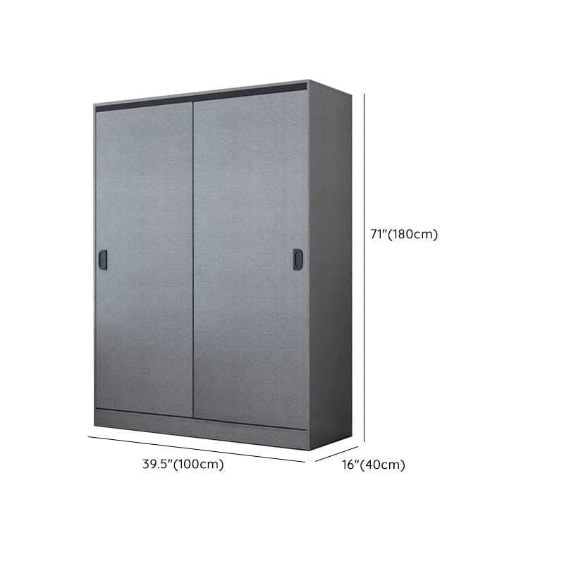 Dove Grey Modern Timber Wardrobe with Self-supporting Design, Soft Close Features, and Clothing Rod thumbnail 7