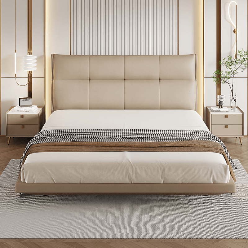 Art Deco Style Panel Headboard with No Distressing, Decorative-stitched Tufting, Rectangle Shape for Queen/Full/Twin XL Bed, Sponge Upholstery Fill, Standard Height thumbnail 8