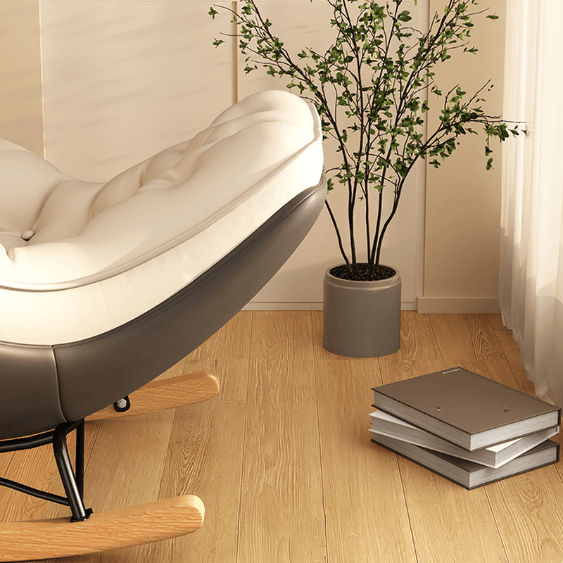 Art Deco Alloy Rocking Chair with Water Proof Upholstery and Flared Arm - image 8