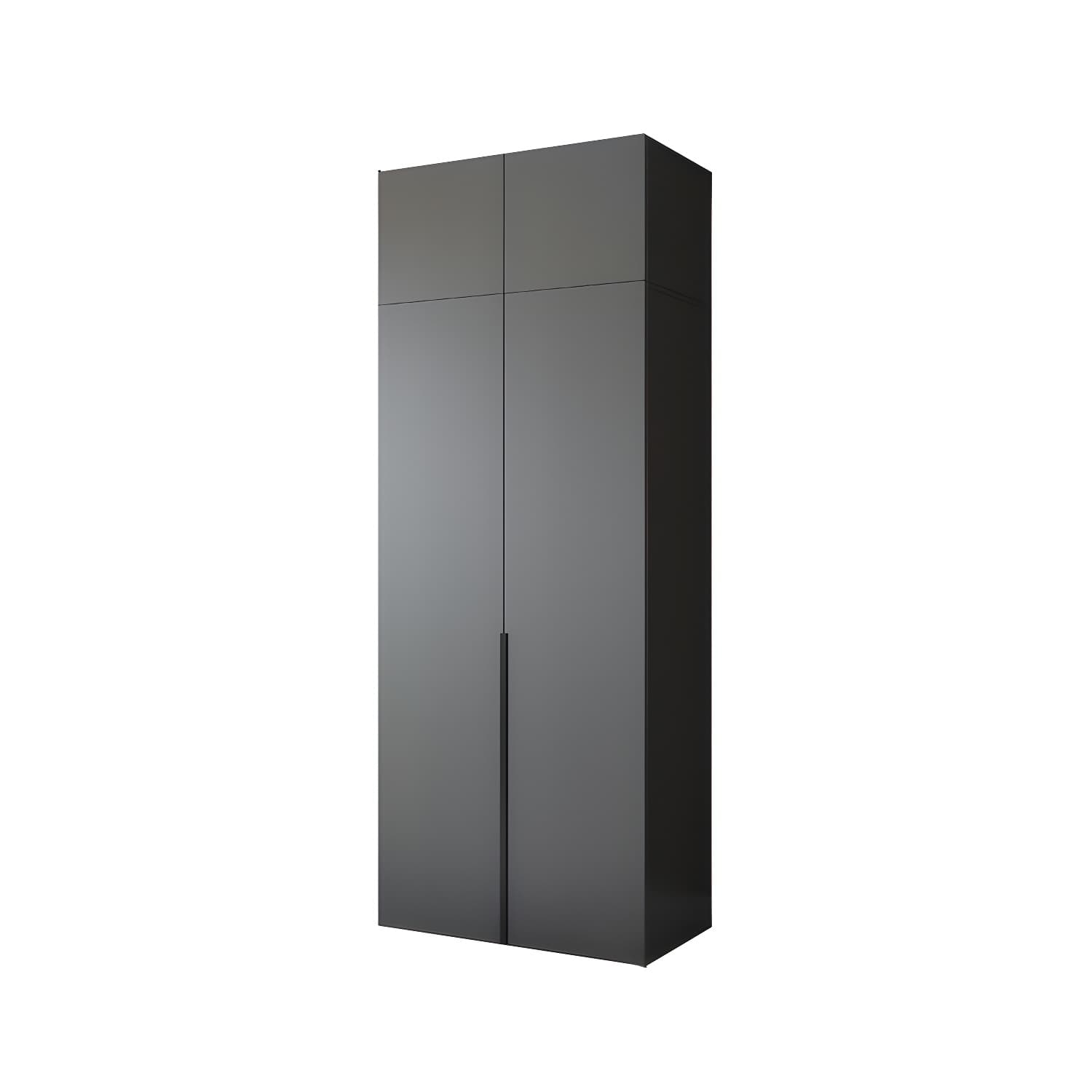 Modern Black Wardrobe Armoire with Garment Rod Wood Wardrobe Closet - image 5