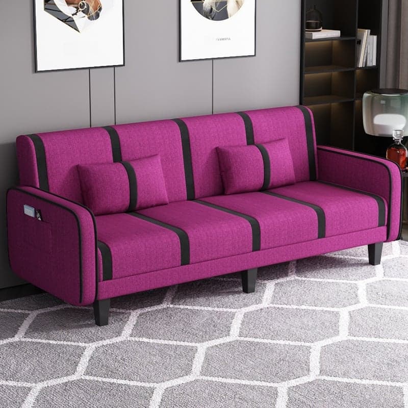 Trendy Solid Color Stain Resistant Standard Sofa/Loveseat in Dark Gray/Cerulean/Light Brown with Arm, Seats 3/2 People, and 2 Pillows thumbnail 12