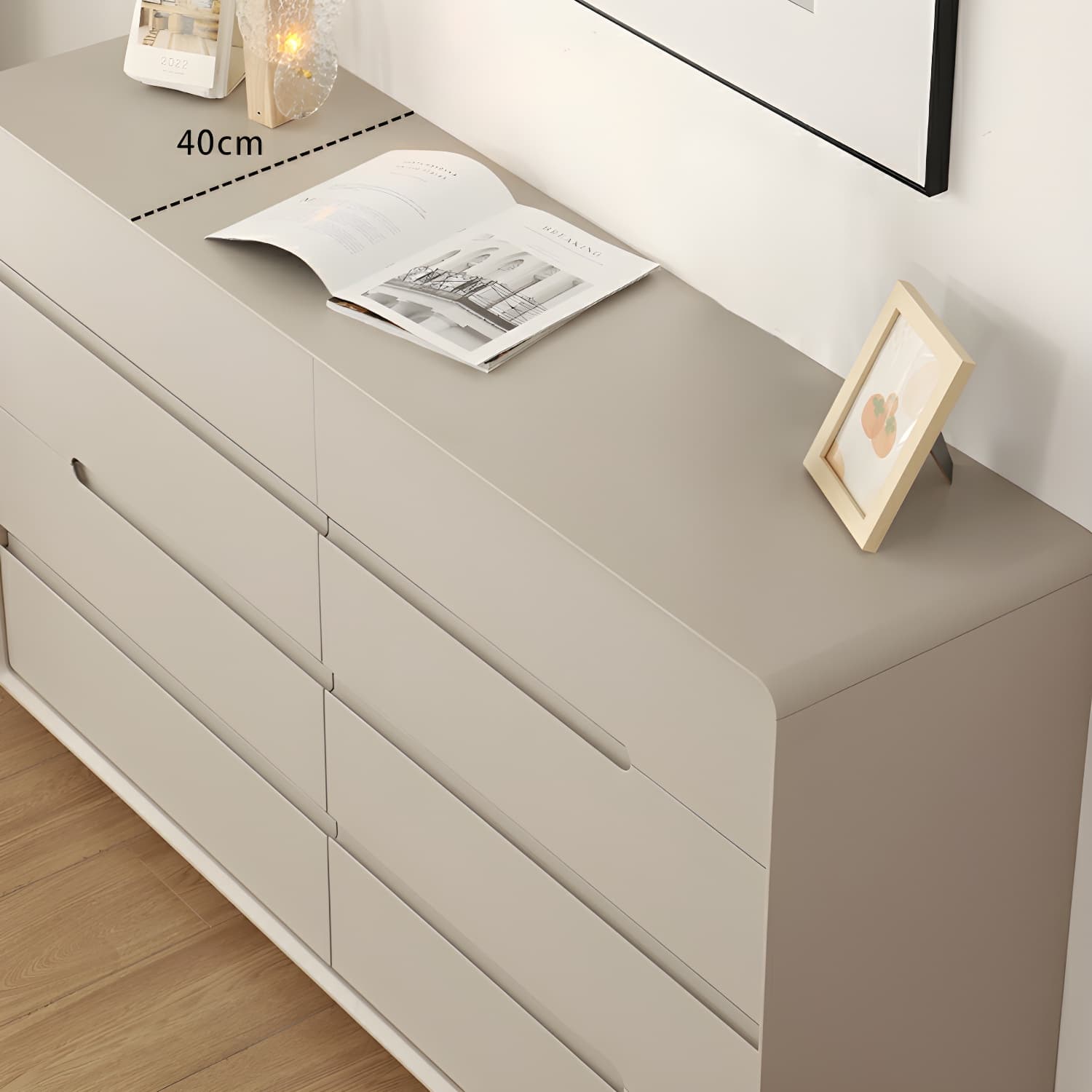Light Oak Modern Dresser with Solid Wood Construction and Soft-Close Drawers thumbnail 11
