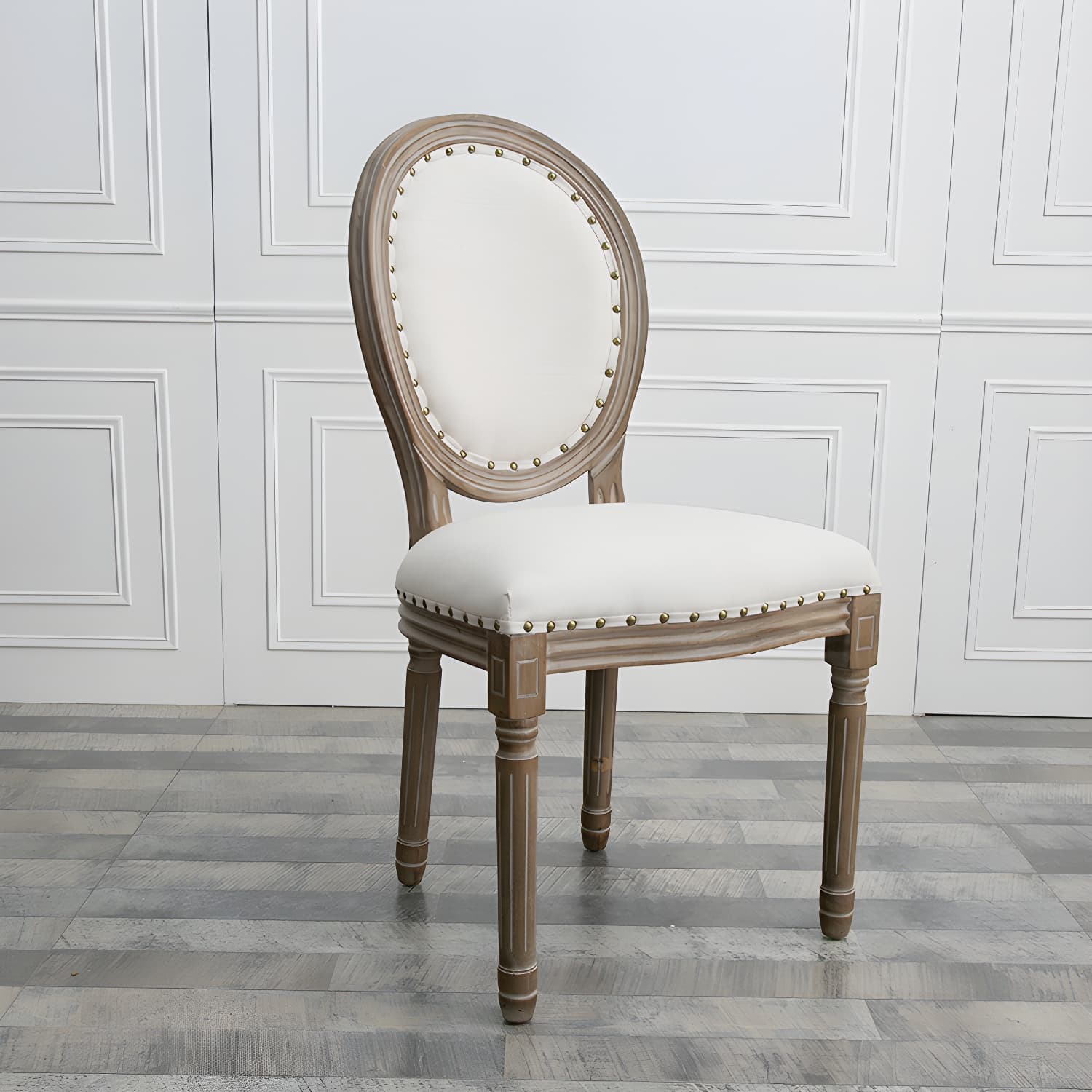 Solid Wood Country Style Dining Room Chair Matte Finish King Louis Back Side Chair thumbnail 18
