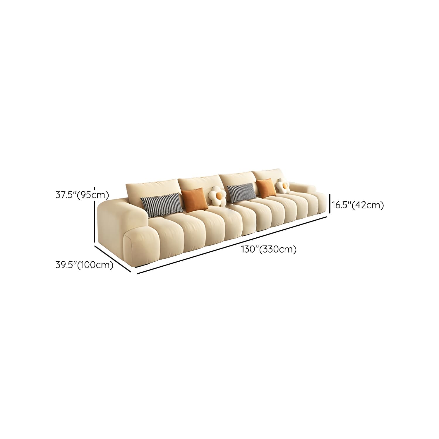 Modern Suede Sectional Sofa with Black Pine Wood Frame and Scratch Resistant Design thumbnail 23