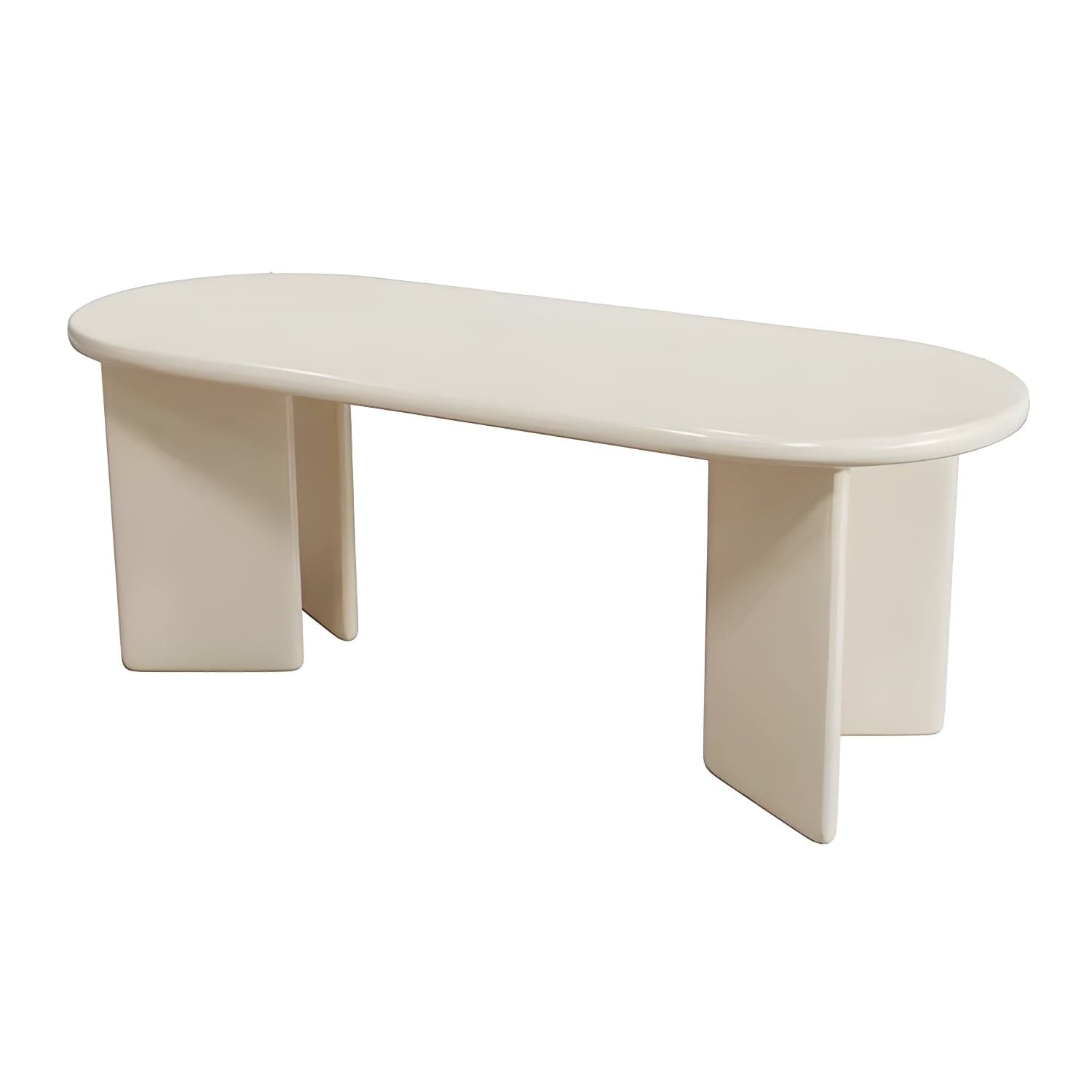 Contemporary Artificial Wood Top Oval Dinette Table Simple Dining Table for Living Room thumbnail 3