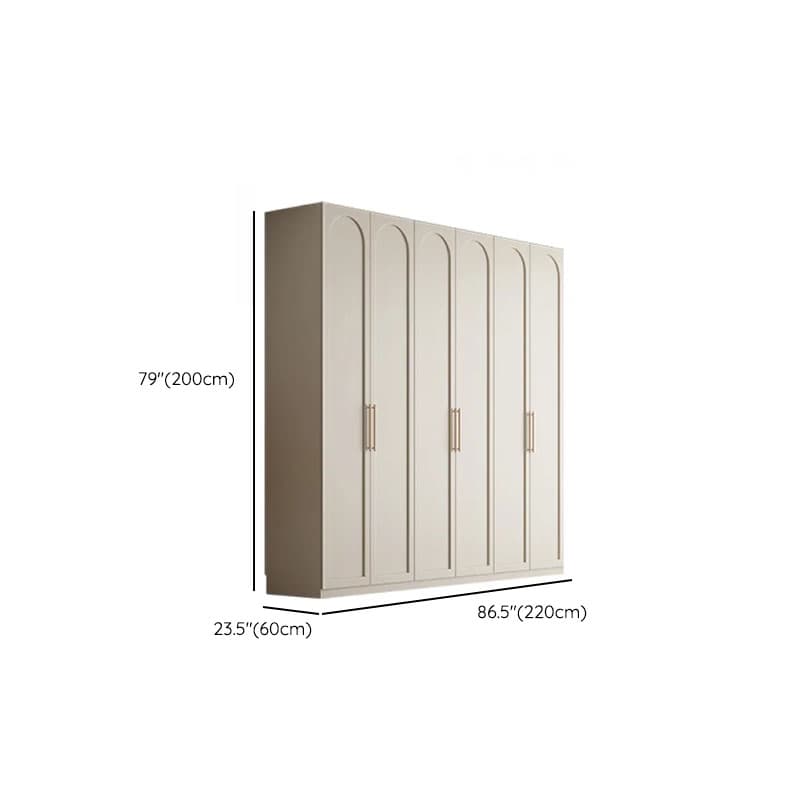 White Casual Manufactured Wood Independent Armoire Cabinet with Compartments, Soft Close Door, and Interior Shelves thumbnail 14