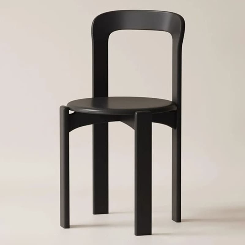 Modern Solid Wood Armless Dining Chair with Open Back for Kitchen & Dining thumbnail 1