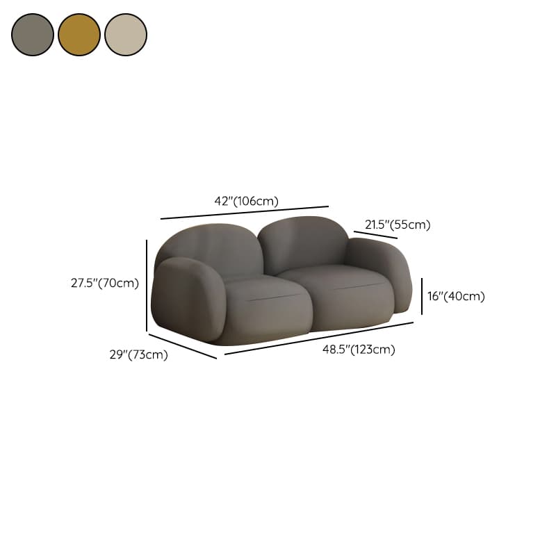 Grey/Green/Coffee Upholstered Cushioned Loveseat with Armrest Living Room thumbnail 22
