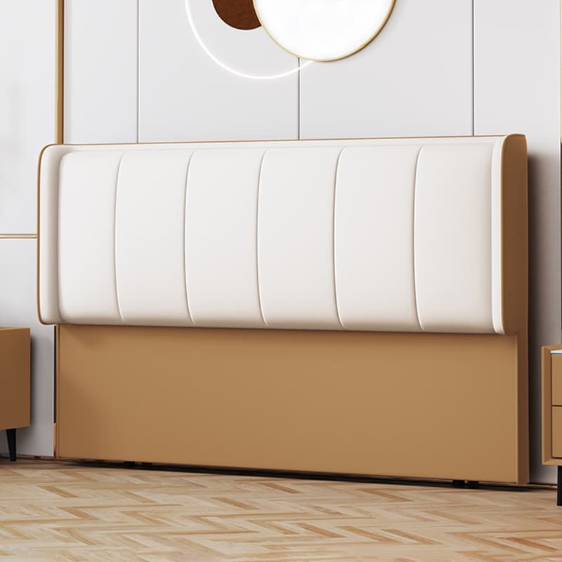 Trendy Panel Headboard in Natural Wood with No Distressing, Rectangle Shape for Twin XL/Full/Queen Bed, Featuring Sponge Upholstery Fill and Standard Height thumbnail 5