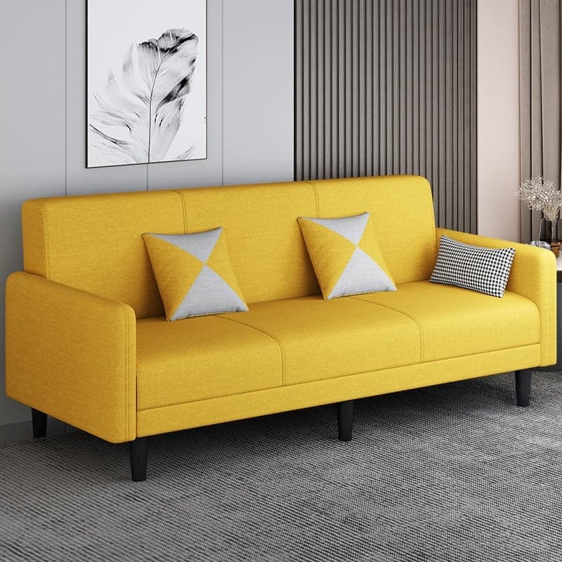Trendy Solid Color Stain Resistant Standard Sofa in Grey/Cerulean/Beige with Arm, 4-seater/Seats 3 and 2 Pillows thumbnail 23