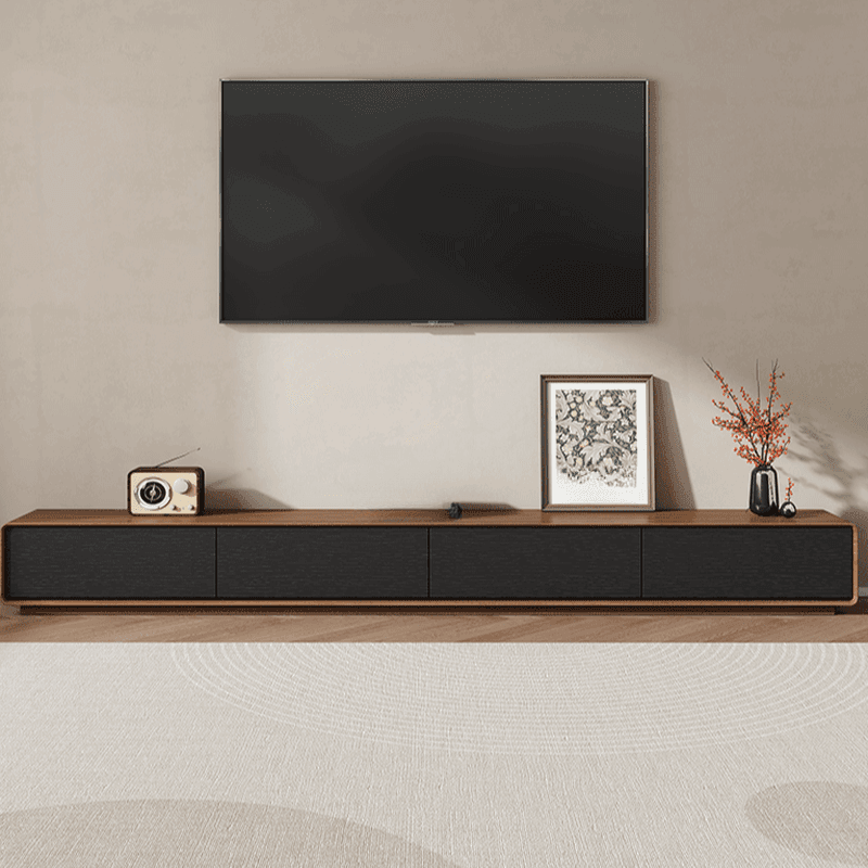 Art Deco Lumber Rectangle TV Stand with 4 Drawers thumbnail 7