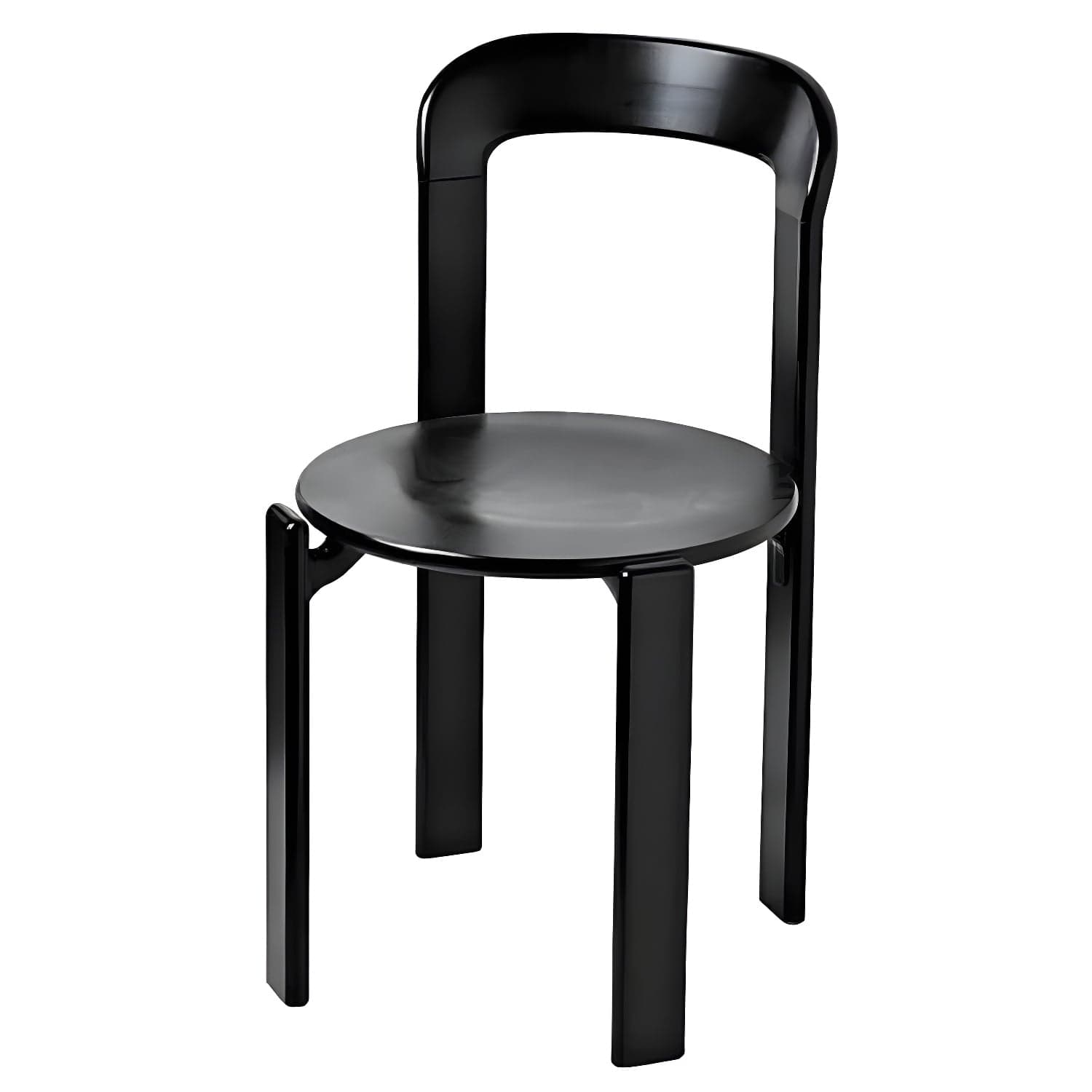 Modern Solid Wood Armless Dining Chairs with Open Back for Kitchen & Dining thumbnail 1
