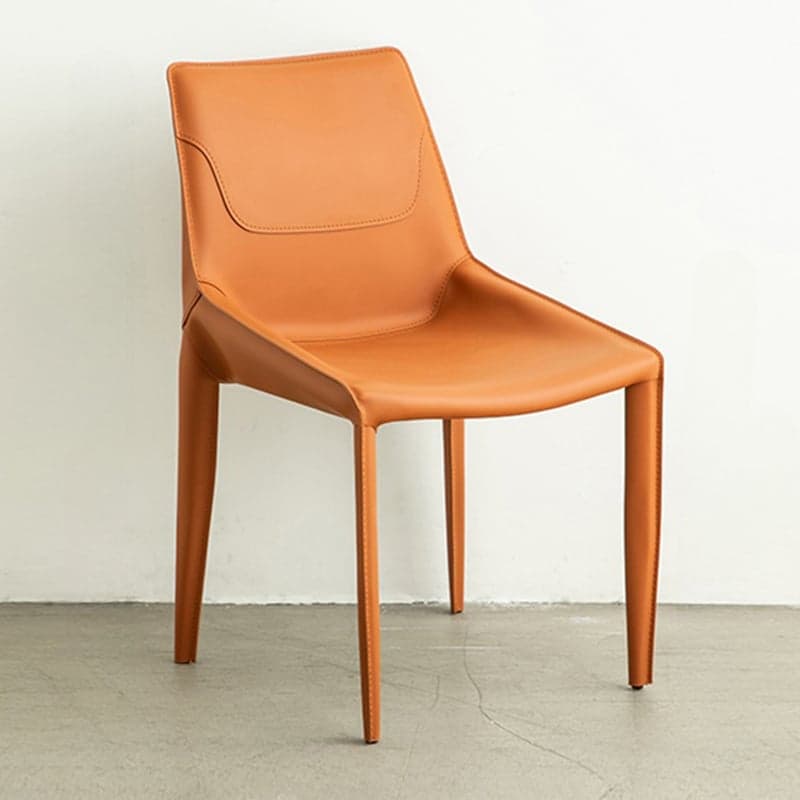 Modern Leather Armless Side Chair with Solid Back - Easy-Care, Warranty thumbnail 6
