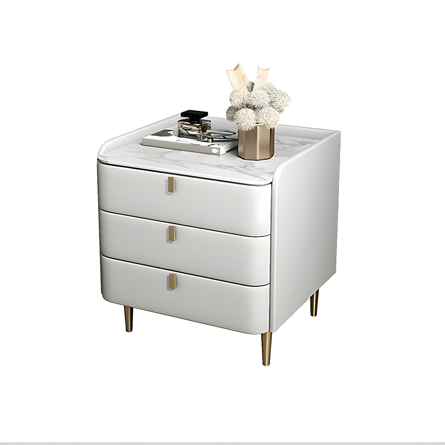 Wooden Nightstand with 3 Drawers Contemporary 25" Tall Nightstand thumbnail 20
