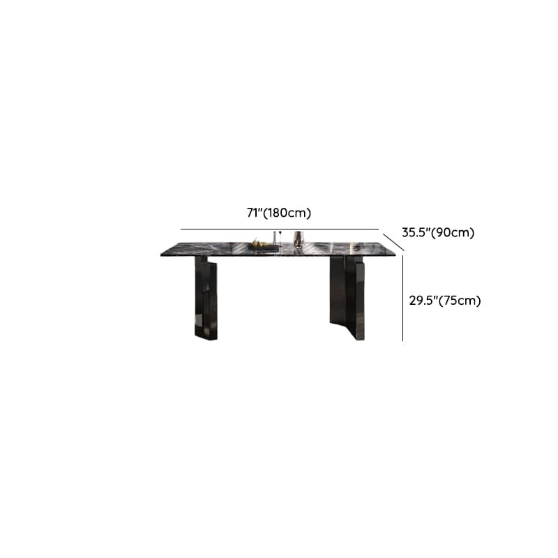 Dining Table Set with Marble Slab Top for 6 People/4 People in Multicolor thumbnail 16