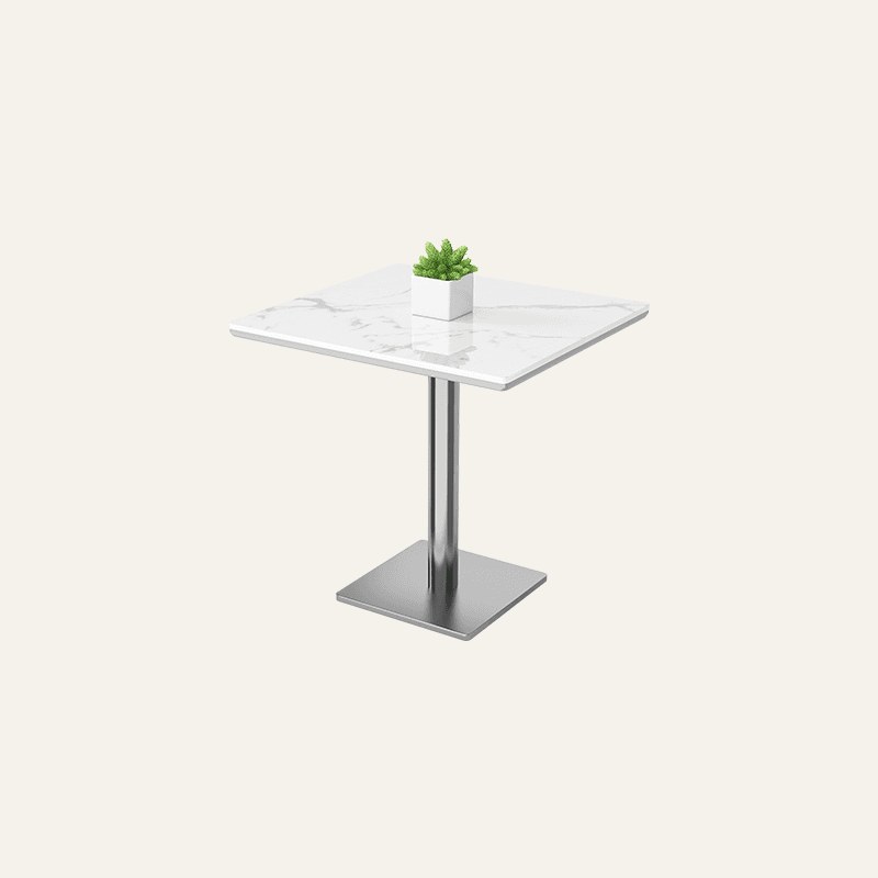 Minimalist/Luxurious Dining Table with Slate Stone Top, Fixed Table, Seats 4/2 thumbnail 4