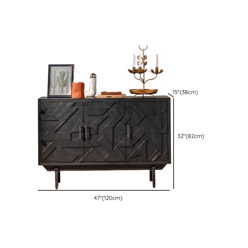 Modern Simple Style Rectangle Standalone Accent Chest with Lumber Drawer in Ink thumbnail 12