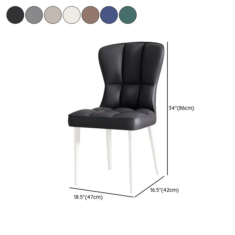 Casual/Lavish Side Chair with Wingbacked Upholstered Design and Steel Legs thumbnail 16