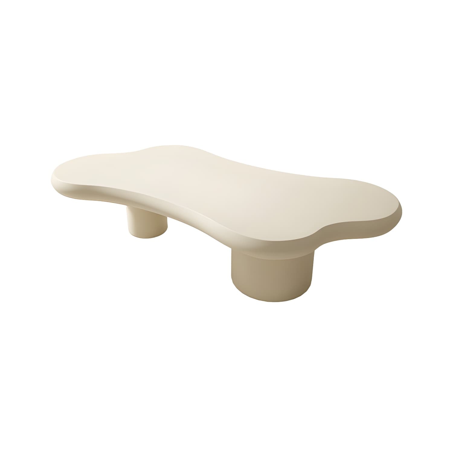 Cloud Shape Coffee Cocktail Table in Solid Wood Modern Style thumbnail 8