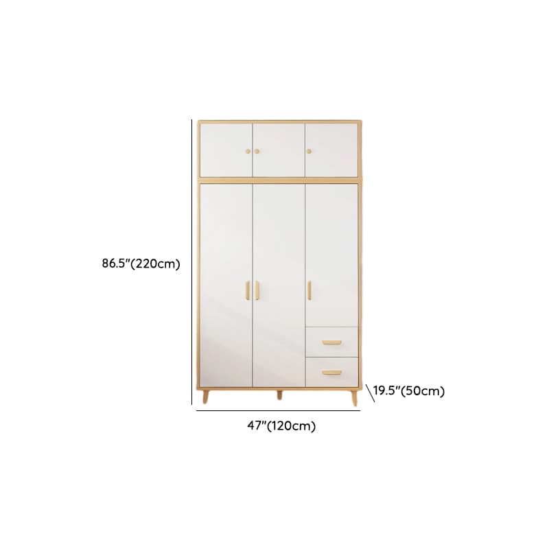 Natural Finish Self-supporting 2-Drawer Wardrobe in Solid and Manufactured Wood thumbnail 19