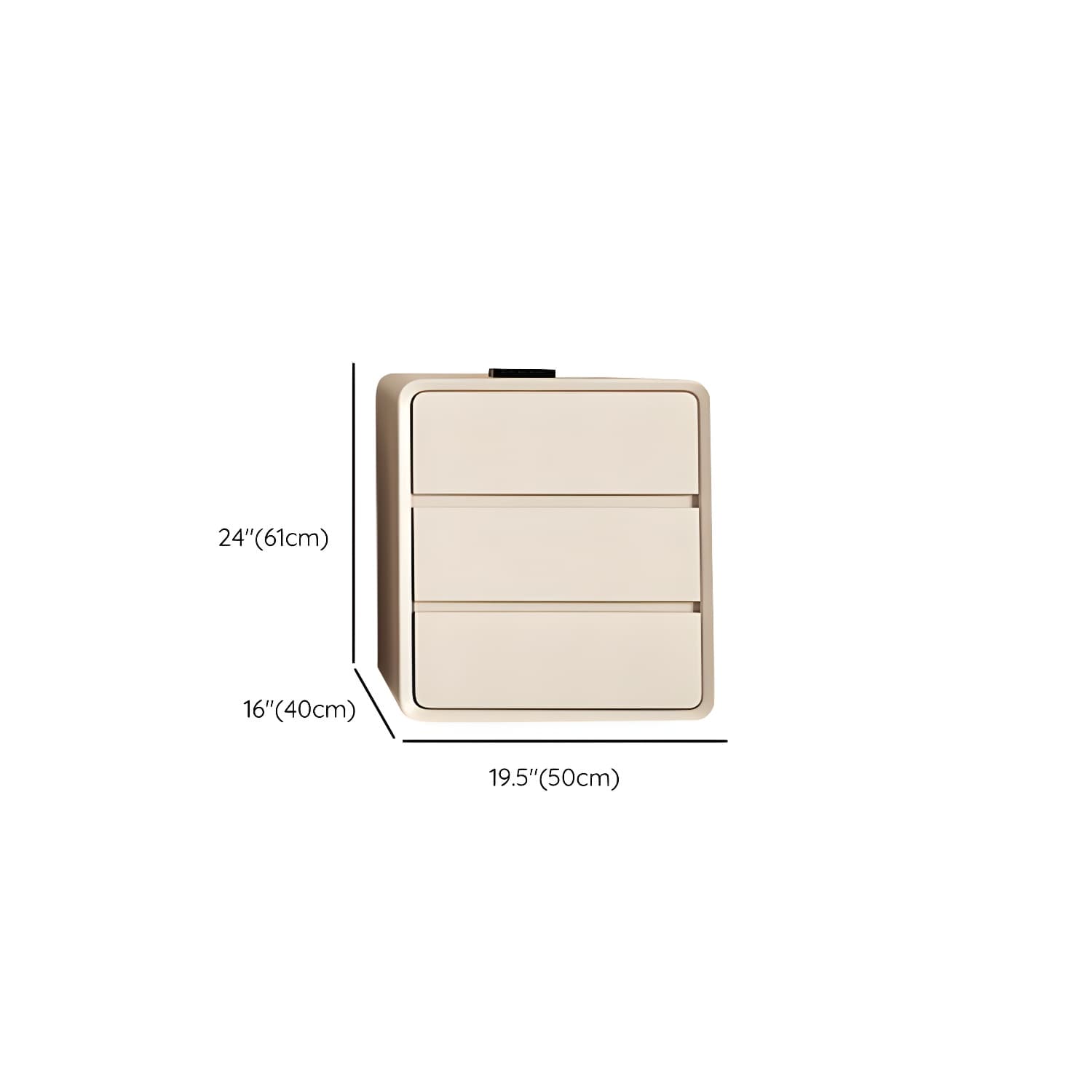Narrow Modern White Wood Dresser with Soft Close Drawers for Living Room thumbnail 13