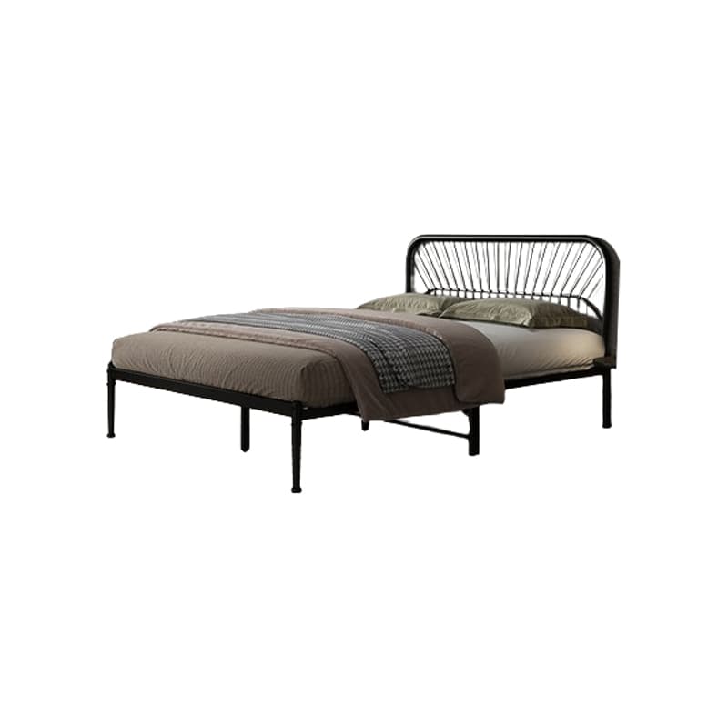 Modern Style Metal Frame Storage Panel Bed with Rectangular Headboard Shape thumbnail 8