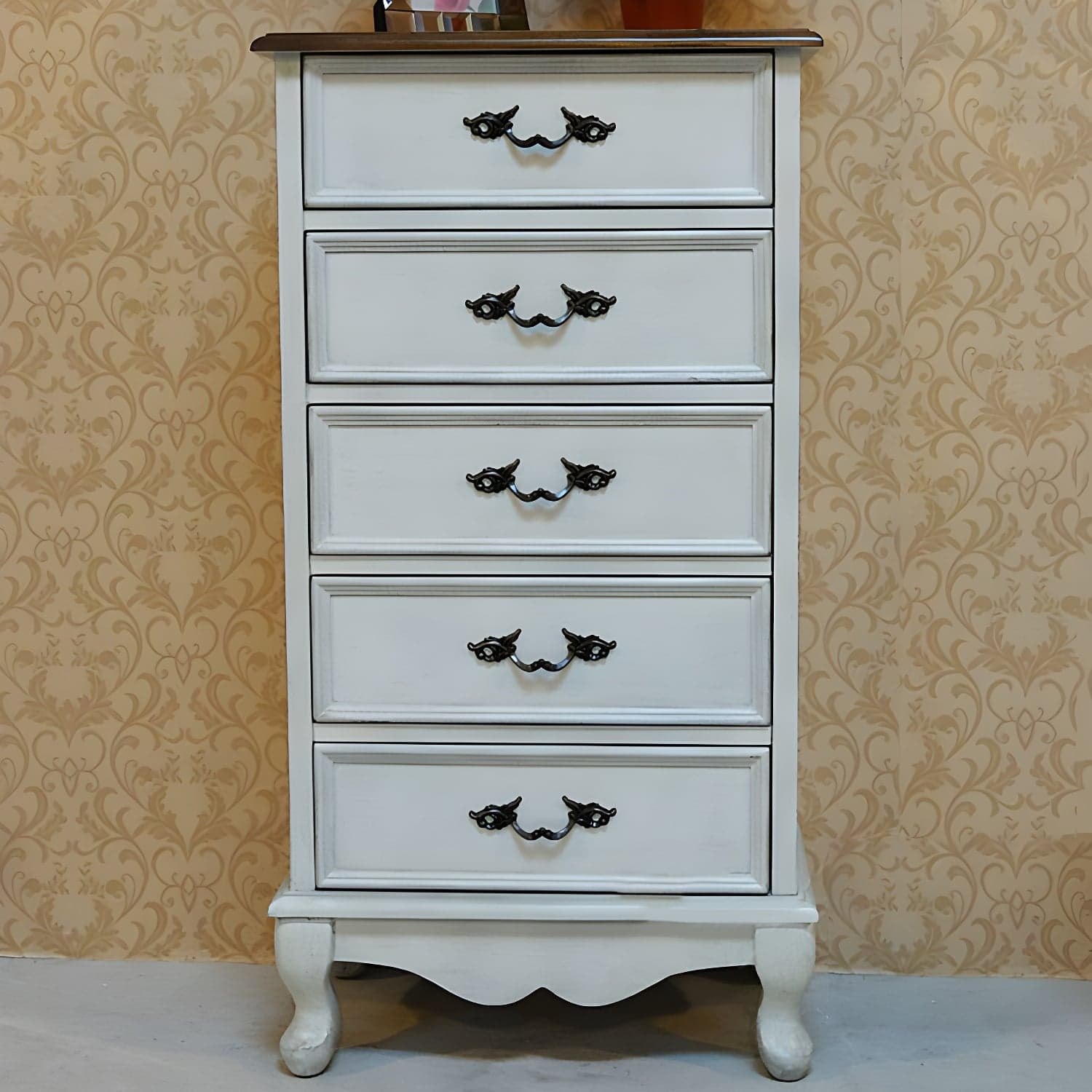 Bedroom Storage Chest Wooden Nautical Vertical Chest with Drawers thumbnail 9
